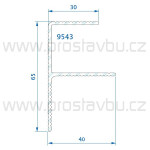 Okopový lemovací "F" profil Twinson  P9543 - hliníkový 12 černý /6 m