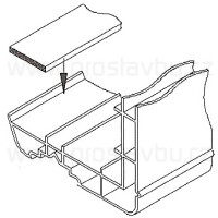 Těsnící pásek pro profil ostění vinyCom V5013 - šedá 0022 (samolepící)