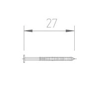 Fasádní hřeb pro vinyTherm V5104 - 1,9x27 mm - drážkovaný, nerez A2/ bílý lak