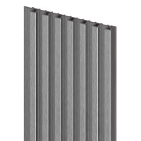 Obkladové panely Vilo MPC MODULO - akustický lamelový panel S - Brushed Steel /0,14 x 2,65 m