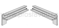 Krytka boční hliníková pod omítku KLASIK PA8607 - 070 mm - 01 bílá (pravá+levá)